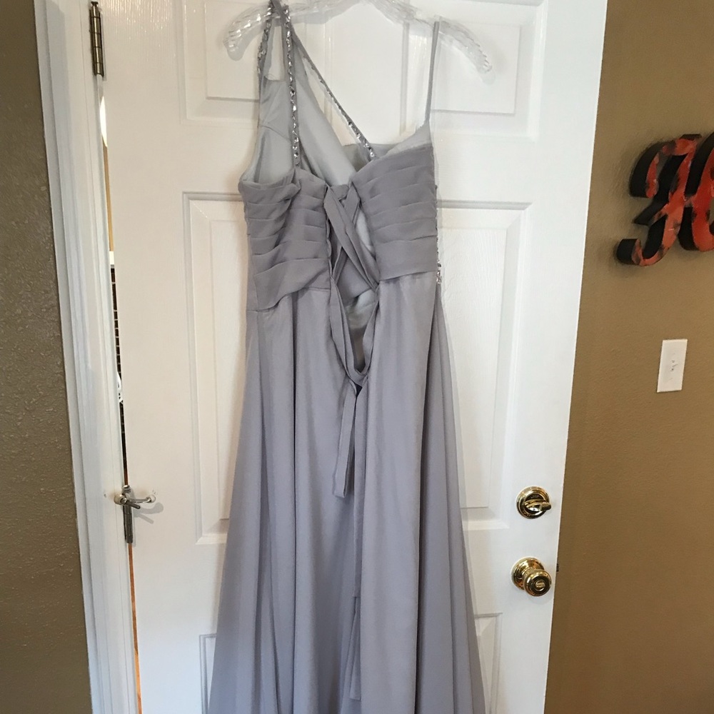 Prom/Formal long light gray corseted dress. - Picture 3 of 3
